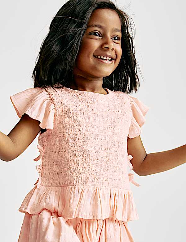 Frilled Crinkle Top (2-10 Yrs) - AL