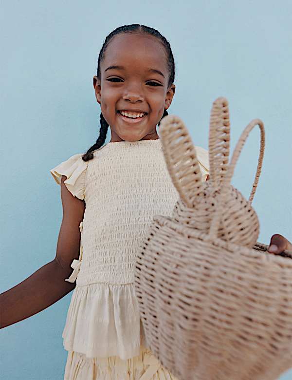 Frilled Crinkle Top (2-10 Yrs) - GR