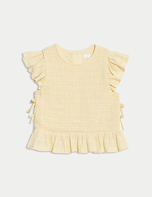 Frilled Crinkle Top (2-10 Yrs) - GR