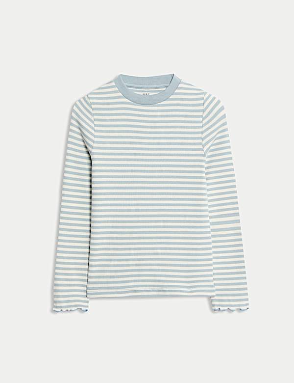 Cotton Rich Ribbed Top (2-8 Yrs) - GR