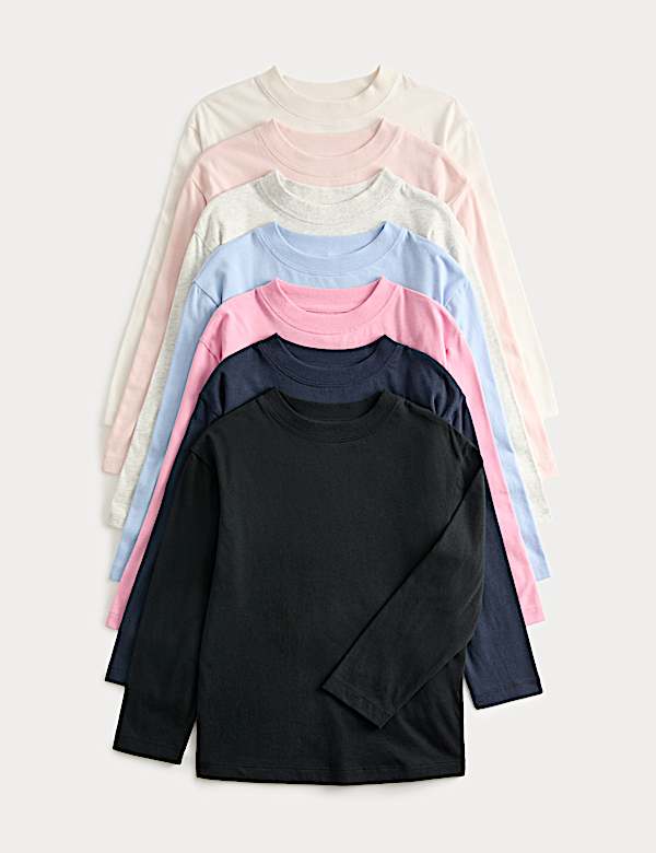 Set van 7 zuiverkatoenen tops (2-8 jaar) - NL