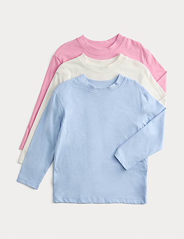 3pk Pure Cotton Tops (2-8 Yrs) - CN