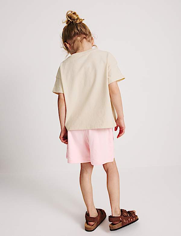 Pure Cotton Shell Embellished T-Shirt (4-8 Yrs) - CA
