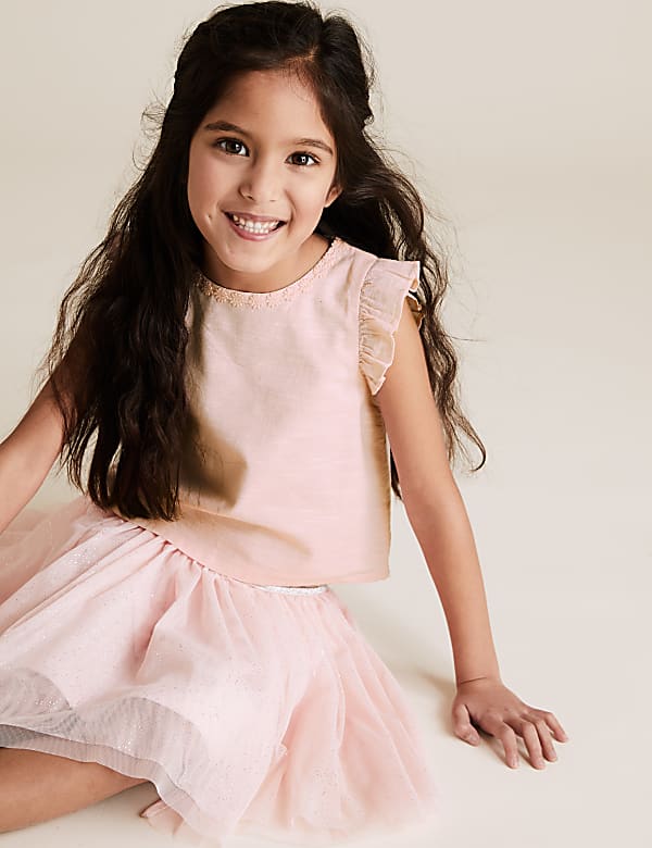 Pure Cotton Flower Top (2-7 Yrs)