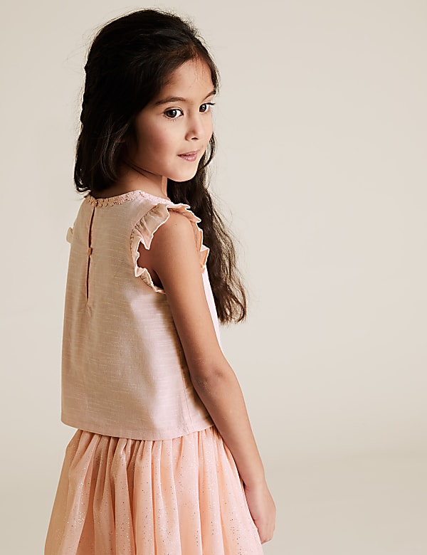Pure Cotton Flower Top (2-7 Yrs)