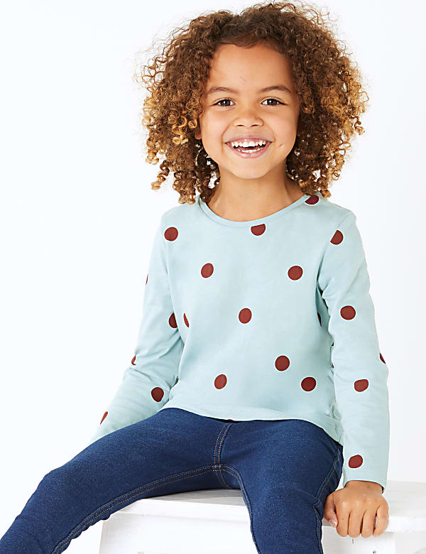 3 Pack Cotton Patterned Tops (3 Months - 7 Years)