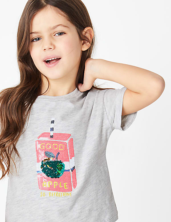 Reversible Sequin Juice Box T-Shirt (2-7 Years)