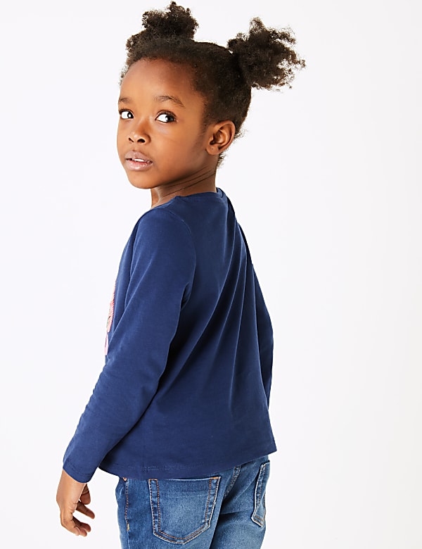 Cotton Reversible Sequin Rainbow Top (2-7 Years)