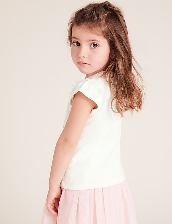 Pure Cotton Ballet All Day Slogan T-Shirt (2-7 Yrs)