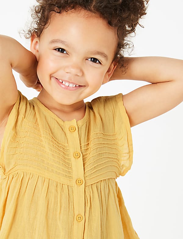 Cotton Button Through Blouse (2-7 Yrs)