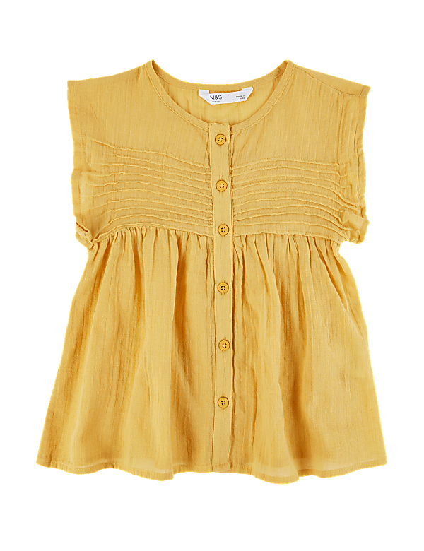 Cotton Button Through Blouse (2-7 Yrs)