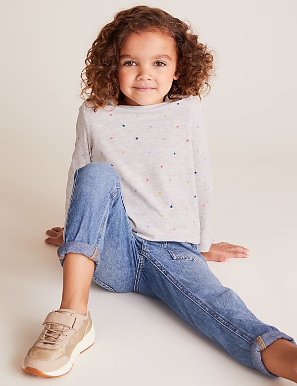 3pk Pure Cotton Printed Tops (2-7 Yrs)