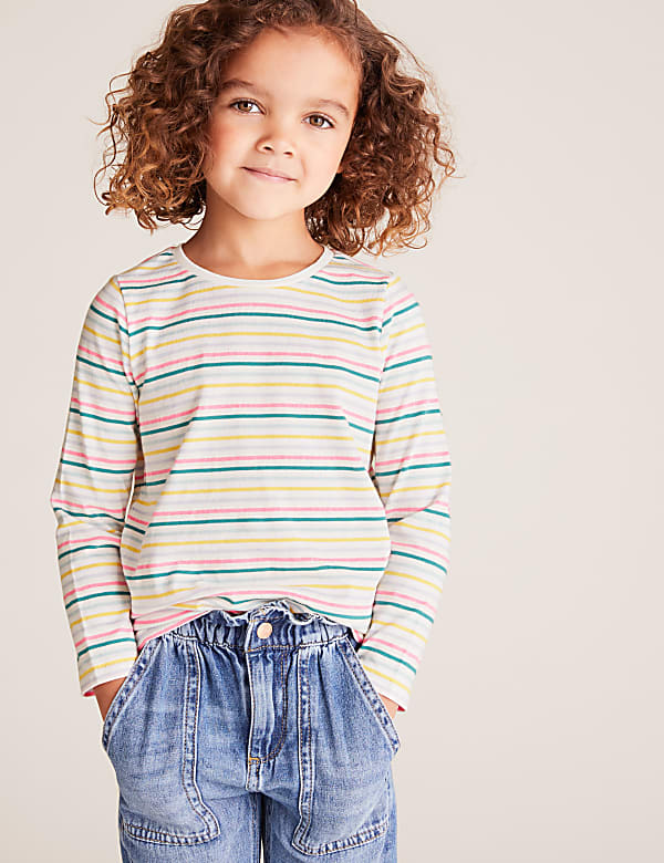 3pk Pure Cotton Printed Tops (2-7 Yrs)