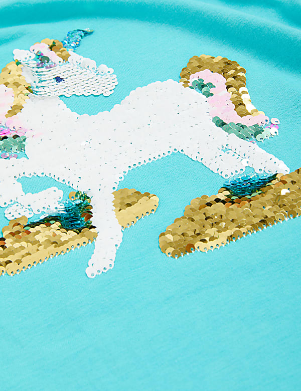 Cotton Rich Reversible Sequin Unicorn T-Shirt
