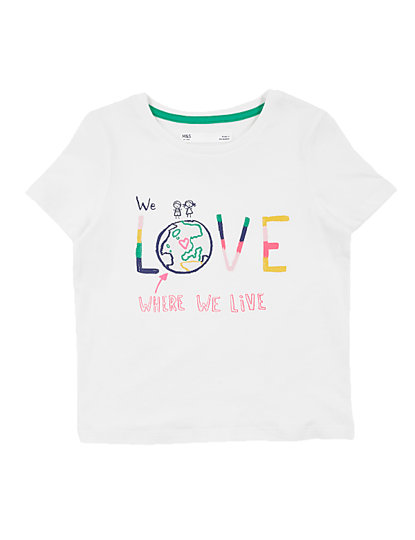 Cotton World Love Slogan T-Shirt