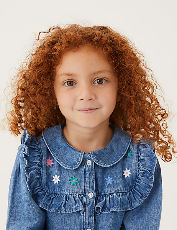 Denim Embroidered Shirt (2-7 Yrs)
