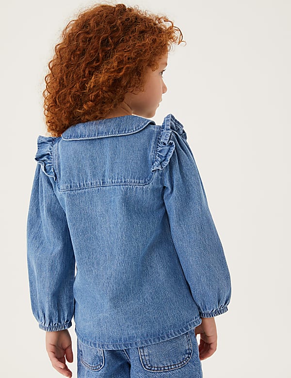 Denim Embroidered Shirt (2-7 Yrs)