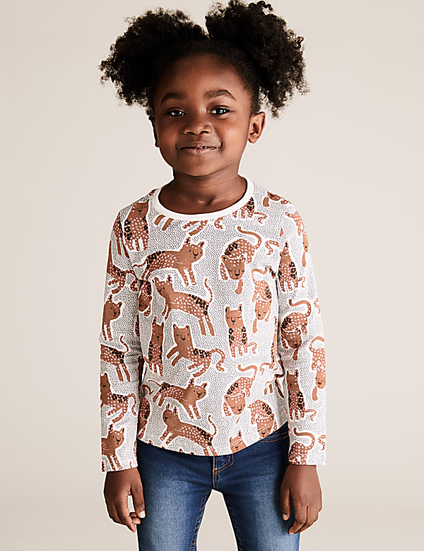 3pk Pure Cotton Leopard Print Tops