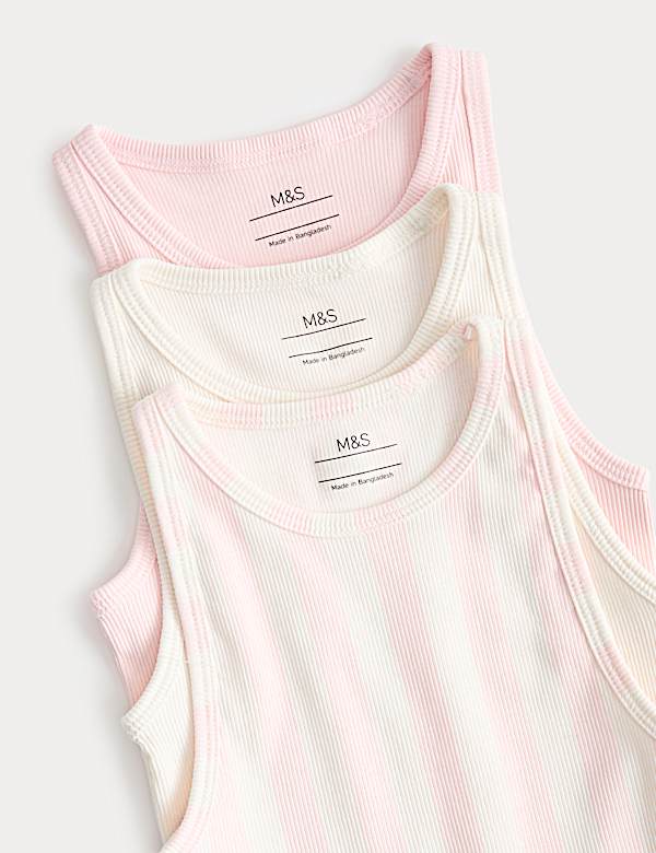 3 Pack Cotton Rich Vest Tops (2-8 Years) - CH