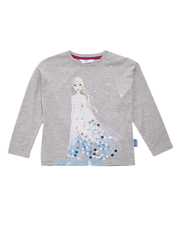 Cotton Disney&trade; Frozen&trade; Sequin Top (2-10 Yrs)