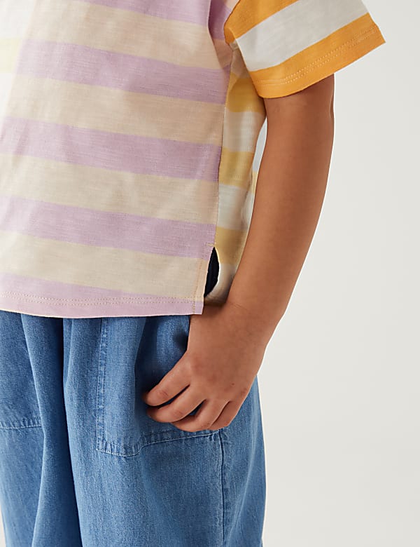 Pure Cotton Striped T-Shirt