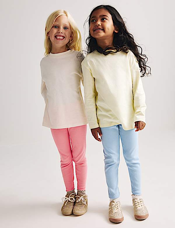 Set van 5 katoenrijke leggings (2-8 jaar) - BE