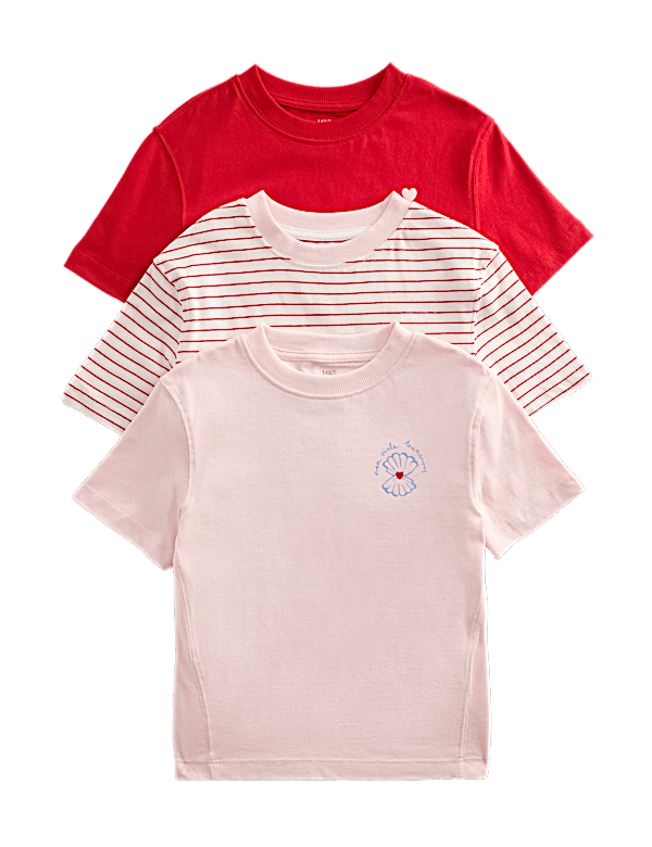 3 Pack Pure Cotton Seaside Tops (2-8 Yrs)