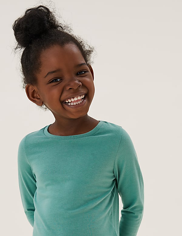 5pk Pure Cotton Patterned Tops (2-7 Yrs)