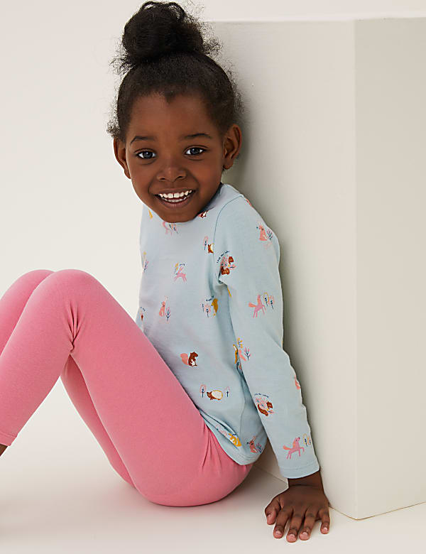 5pk Pure Cotton Patterned Tops (2-7 Yrs)