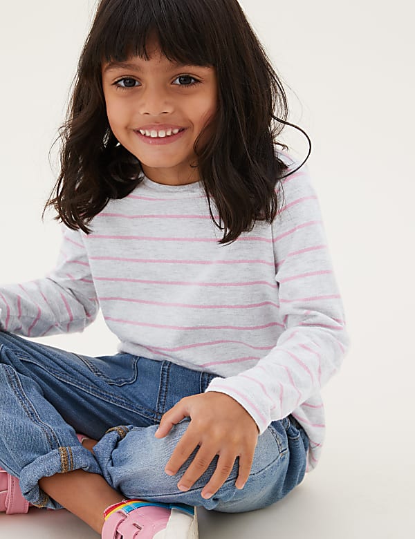 5pk Pure Cotton Printed Tops (2-7 Yrs)