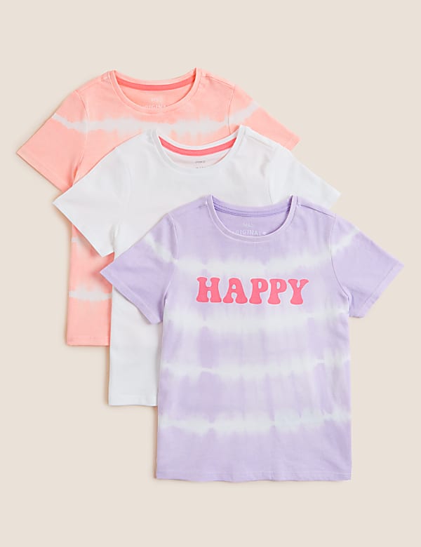 3pk Pure Cotton Tie Dye Tops (2-6 Yrs)
