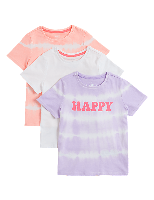 3pk Pure Cotton Tie Dye Tops (2-6 Yrs)