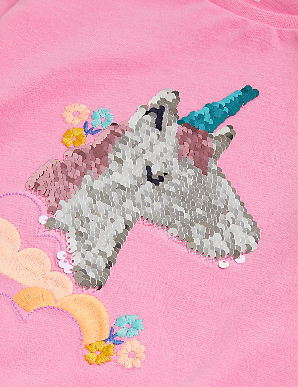 Pure Cotton Sequin Unicorn Top