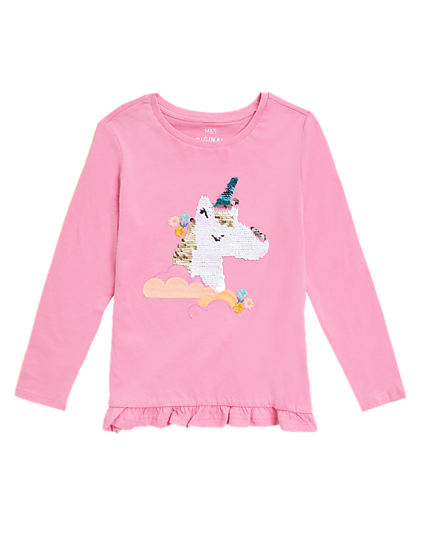 Pure Cotton Sequin Unicorn Top