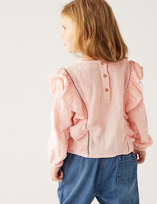 Pure Cotton Frill Blouse