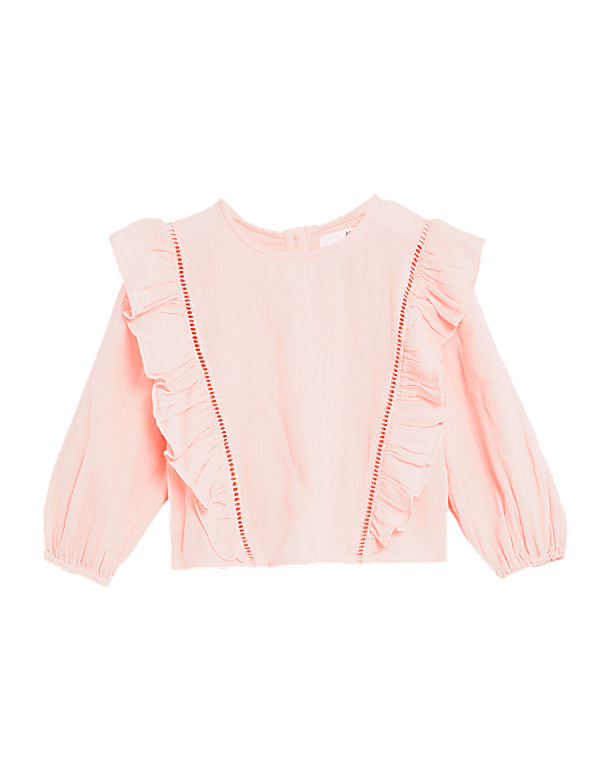Pure Cotton Frill Blouse