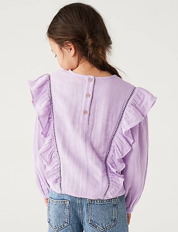 Pure Cotton Frill Blouse