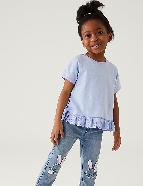 Pure Cotton Frill Top