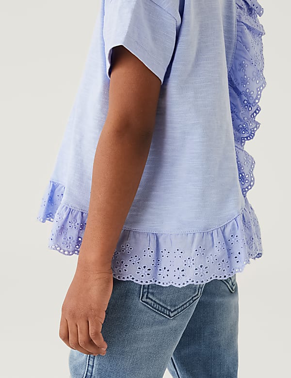 Pure Cotton Frill Top