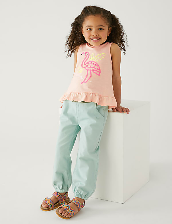 Pure Cotton Flamingo Print Top