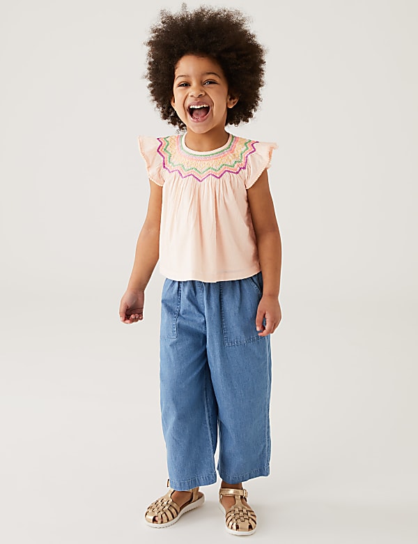 Pure Cotton Embroidered Top