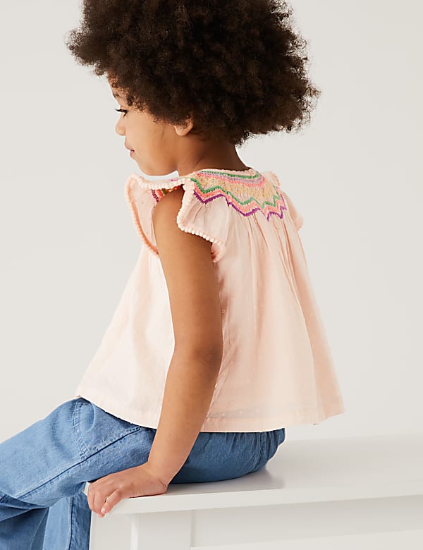 Pure Cotton Embroidered Top