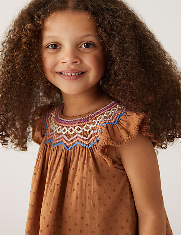 Pure Cotton Embroidered Top
