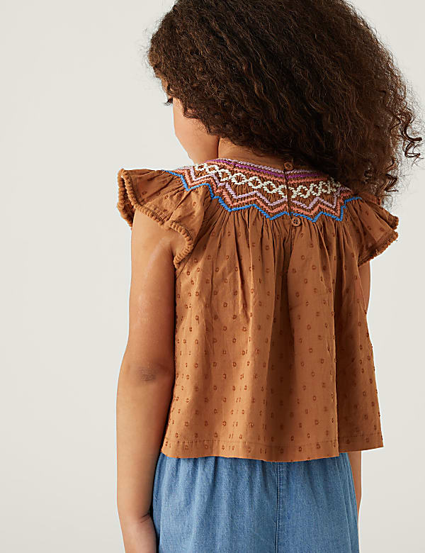 Pure Cotton Embroidered Top