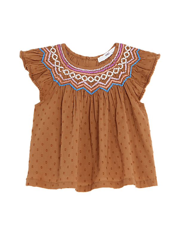Pure Cotton Embroidered Top