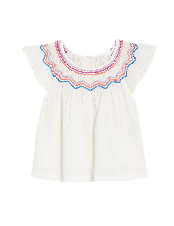 Pure Cotton Embroidered Top