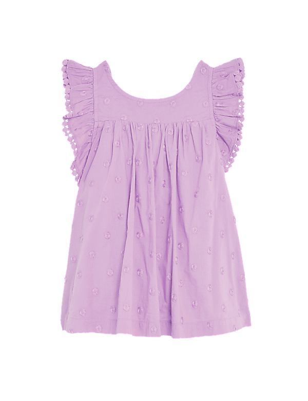 Pure Cotton Spotted Top (2-8 Yrs)