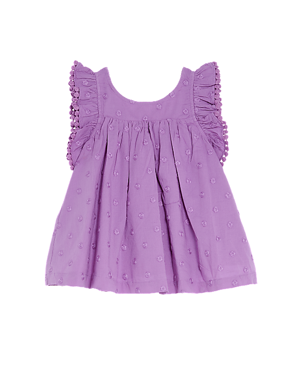 Pure Cotton Spotted Top (2-8 Yrs)