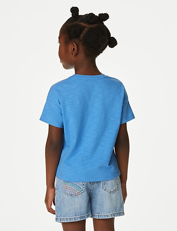Pure Cotton Sequin Strawberry T-Shirt (2-8 Yrs)