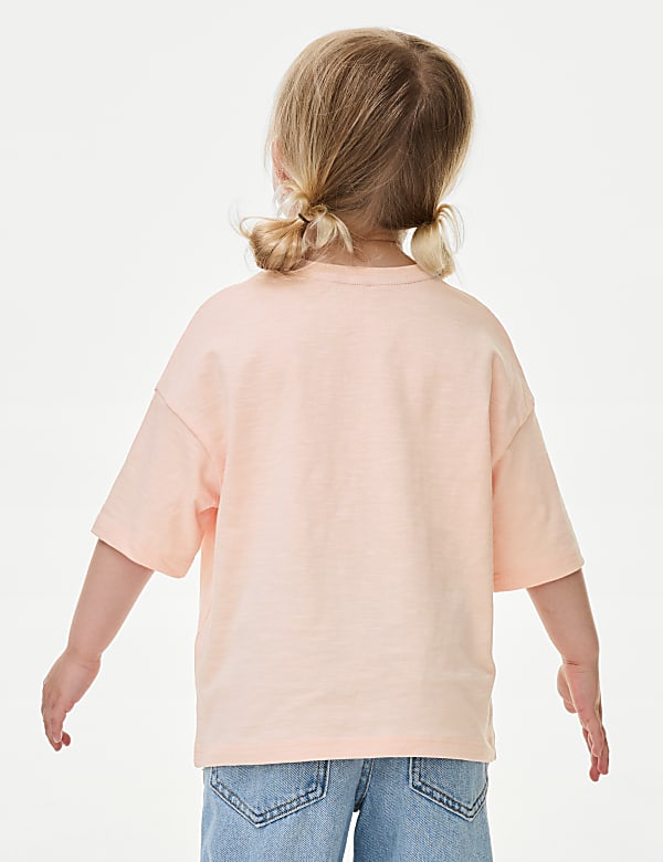 Cotton Rich Floral Applique T-Shirt (2-8 Yrs)